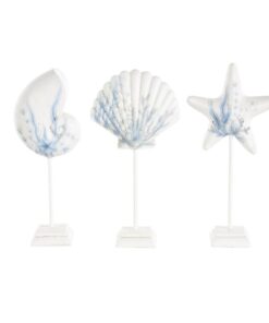 Escultura decorativa de concha y estrella de mar